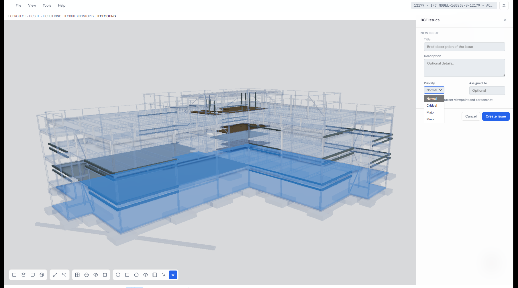 Forma issue capture and BCF workflow